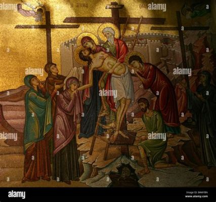 The Crucifixion Mosaic: A Shimmering Symphony of Suffering and Salvation!