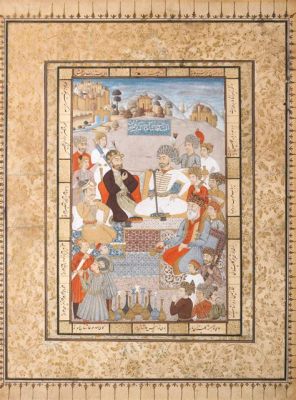 Shah Abbas II Receiving an Ambassador at his Court - A Masterpiece Illustrating Power and Intricacy!