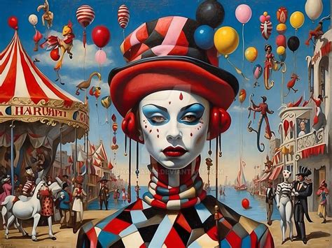 The Harlequin, A Surrealist Carnival Of Color And Form!