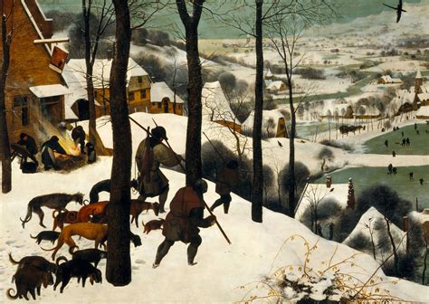 The Hunters in the Snow A Breathtaking Tableau of Winter's Embrace and Rural Life!