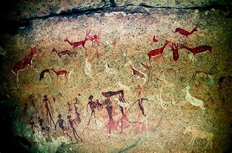 The San People's Rock Art: Vividly Colored Figures Dancing Through Time!